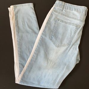 Blue Jeans with white stripe